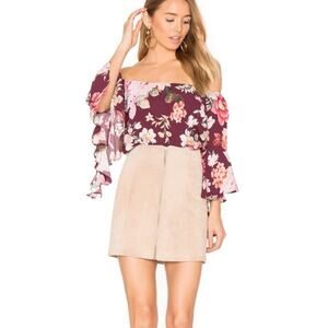 MAJORELLE Thistleberry Floral Off Shoulder Top revolve sz S